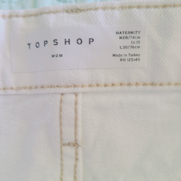 NWOT TOPSHOP mom maternity jeans - Picture 7 of 10